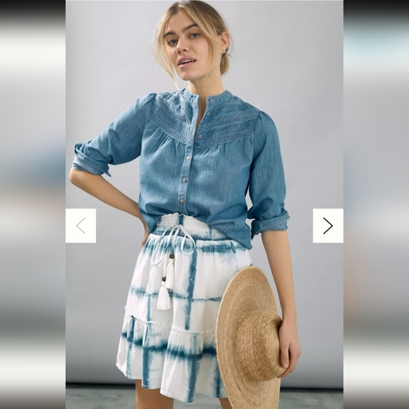 Anthropologie Pilcro Tie Dye Ruffled Skirt - Picture 1 of 6